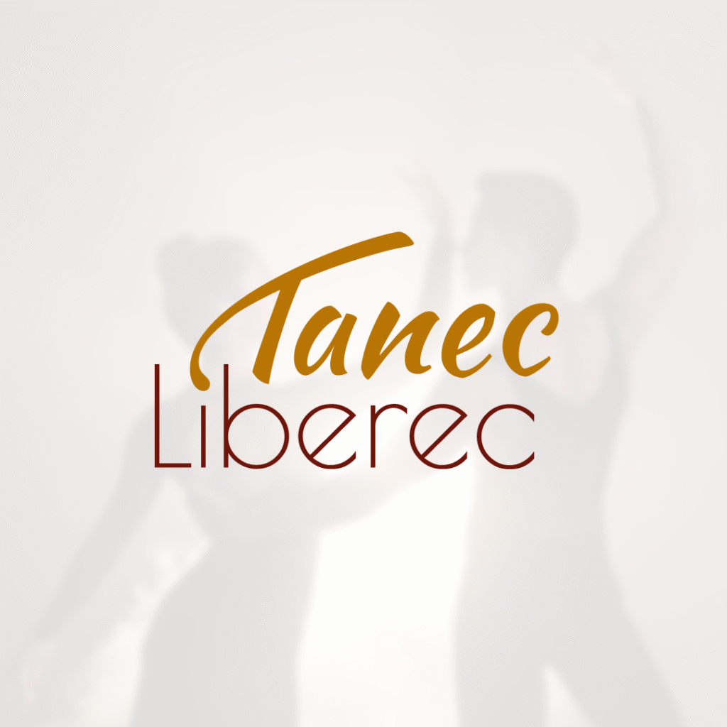 Logo Tanec Liberec na průhledném pozadí s párem tančících lidí – návrh grafického loga.