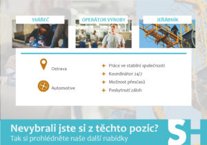 Příspěvek s nejzajímavějšími nabídkami práce za poslední měsíc v Ostravě.